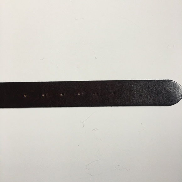 Vintage Boho Italy GAP Floral Enamel Buckle Brown Leather Belt S - Picture 6 of 8